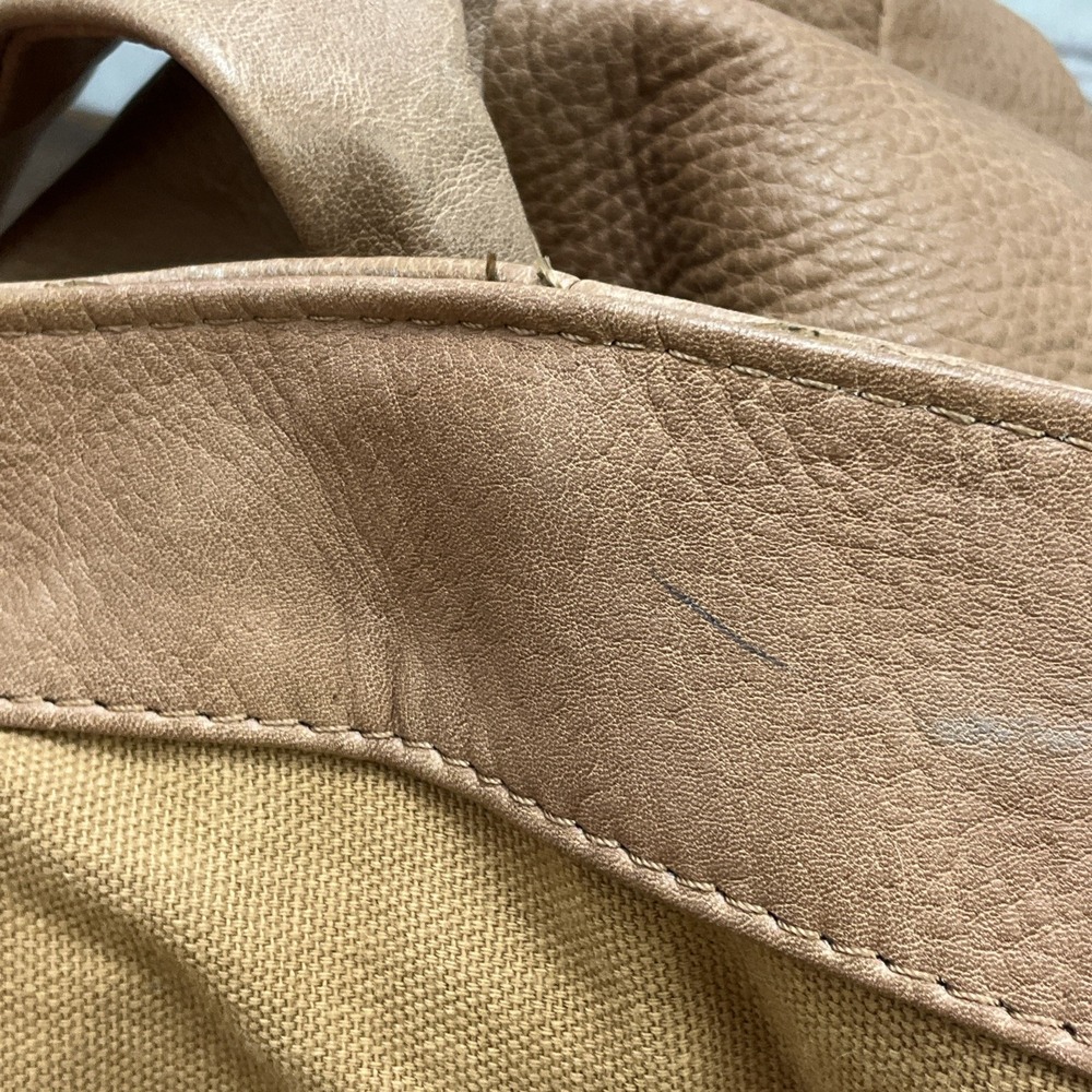 Frye Nora Knotted Hobo Shoulder Tote Beige Soft Leather With Dust Bag - Picture 9 of 16